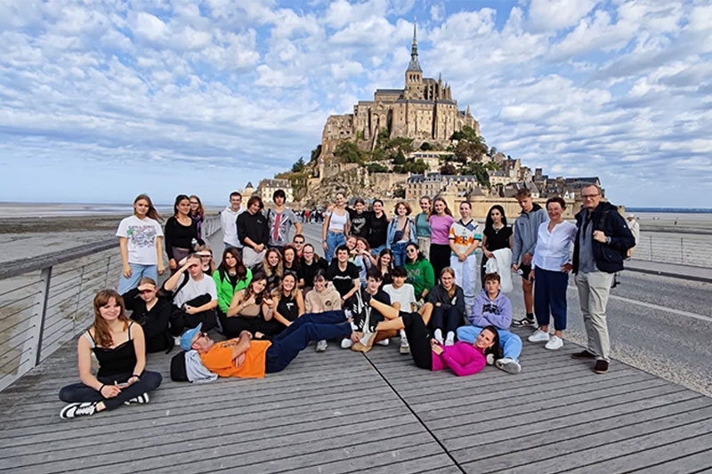 Gruppenfoto des Frankreich-Austauschs am Wittekind-Gymnasium Lübbecke